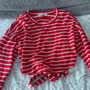 Free People Beach Terry Striped Sweater